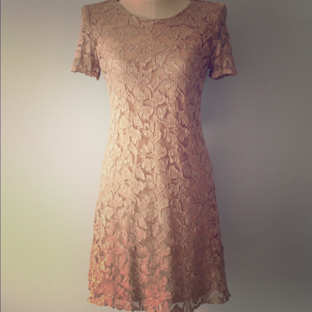 Vintage Chantilly lace wiggle dress